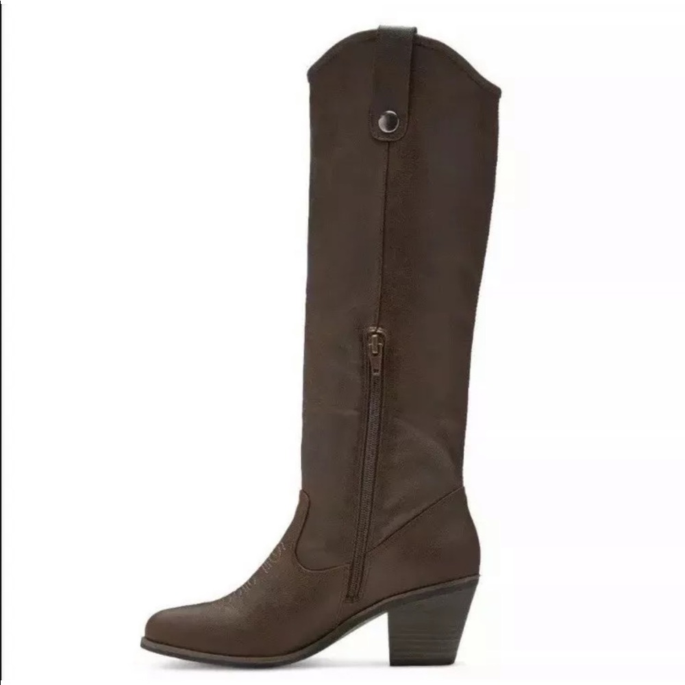 Mossimo Supply Esmeralda Brown Riding Tall Boots - Picture 2 of 3